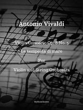 Vivaldi Violin Concerto Op. 8 No. 5 Orchestra sheet music cover
